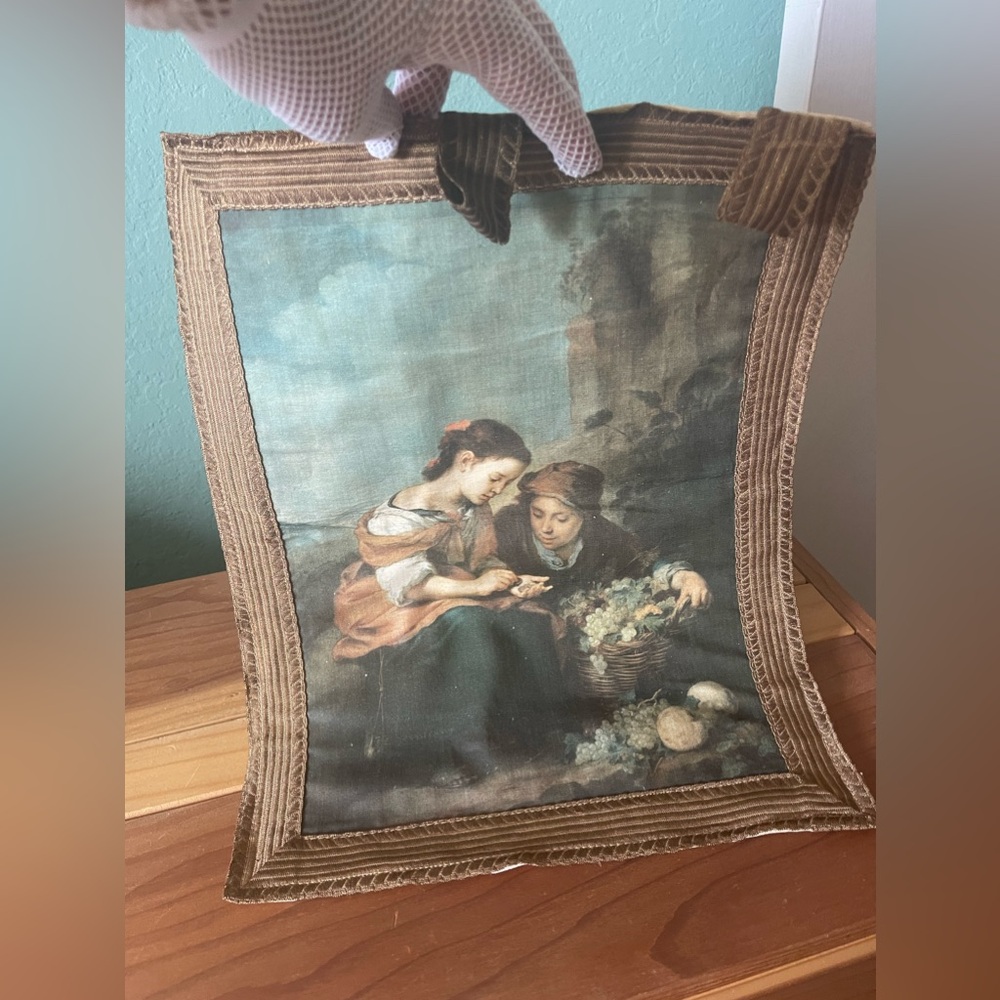 Bartolome Esteban Murillo The Little Fruit Seller Tapestry Reprint On Canvas Vtg